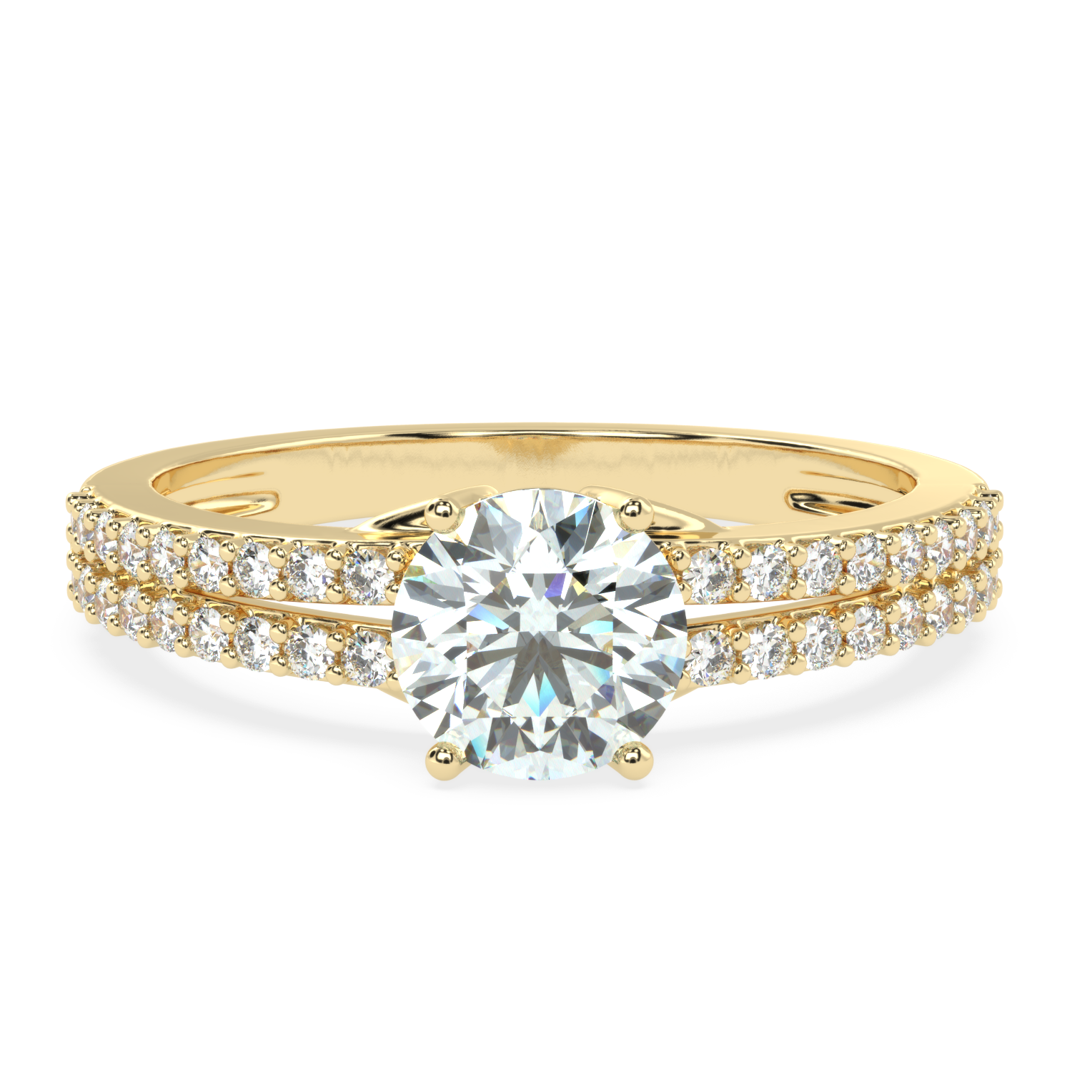 1.03 Carat H Color VS1 Clarity Diamond Studded Natural Diamond Ring.